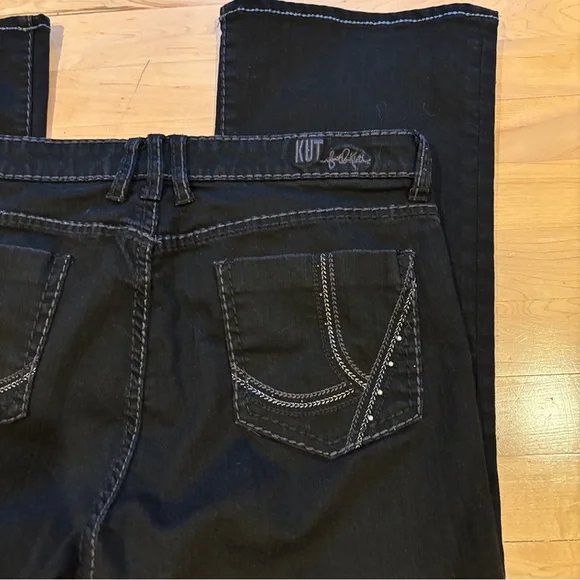 KUT from the Kloth Women's Black 5-Pocket Boot Cut Jeans - Picture 3 of 15